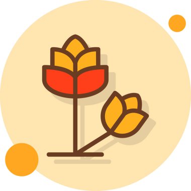 Çiçek. Web simgesi basit illüstrasyon