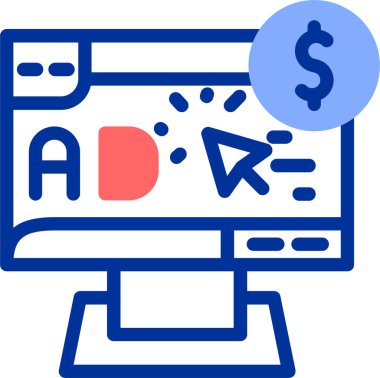 Pazarlama reklam ikonu