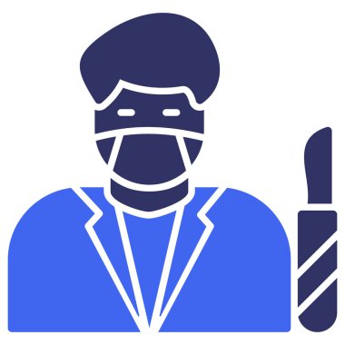 Maskeli bir kadının vektör çizimi