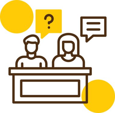 iş yönetimi düz ikon vektör illüstrasyonu