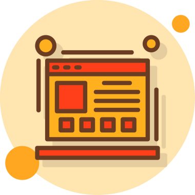 Web tasarım simgesi, vektör illüstrasyonu