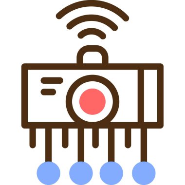 kontrol kamerası simgesi, vektör illüstrasyonu