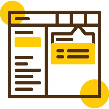 Belge. Web simgesi basit illüstrasyon