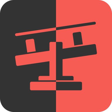 Beyaz arkaplanda helikopter simgesi