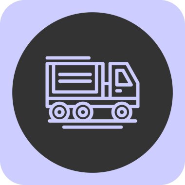 Teslimat kamyonu simgesinin vektör çizimi