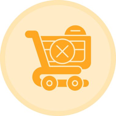 Alışveriş arabası. Basit resimleme