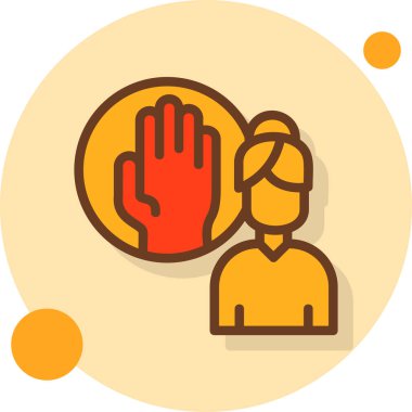 Eliyle dur işareti simgesi