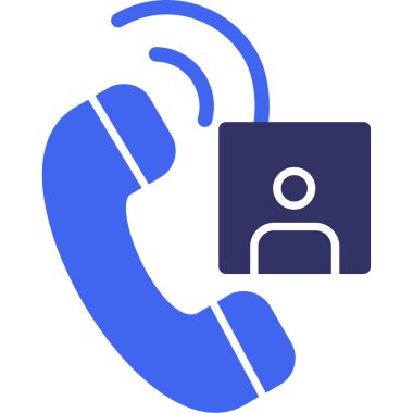 Çağrı merkezi simgesi. Basit resimleme