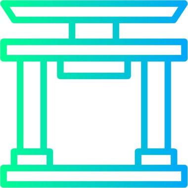 Çin ikonu, vektör illüstrasyonu basit tasarım