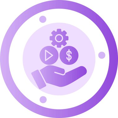 Para için. Web simgesi basit illüstrasyon