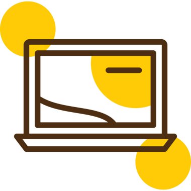 web simgesi, dizüstü bilgisayar vektör illüstrasyon