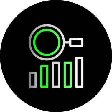 veri analizi glyph vektör tasarımı