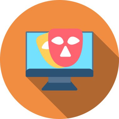 Bilgisayar. Web simgesi basit illüstrasyon