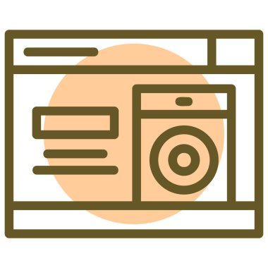 Web tarayıcı simgesi vektör illüstrasyonu