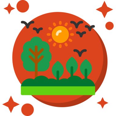 Cadılar Bayramı balkabakları vektör illüstrasyonunu terk eder