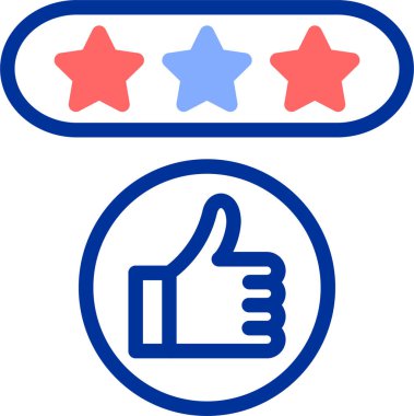 Başparmak yukarı Web simgesi, basit vektör çizim