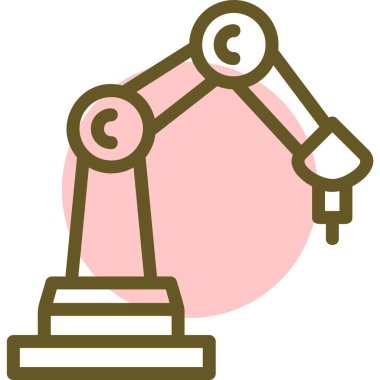 Fabrika sanayi ikonu vektör illüstrasyonu