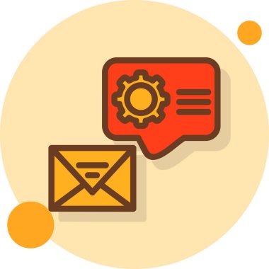 ileti ikonu vektör illüstrasyonu