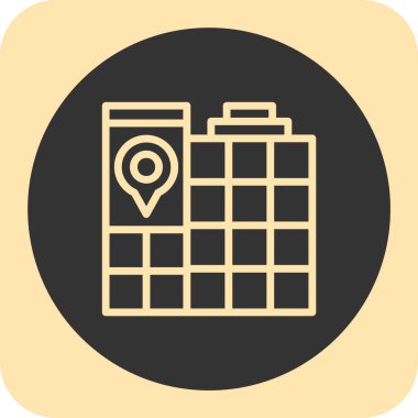 Vektör konumu simge illüstrasyonu