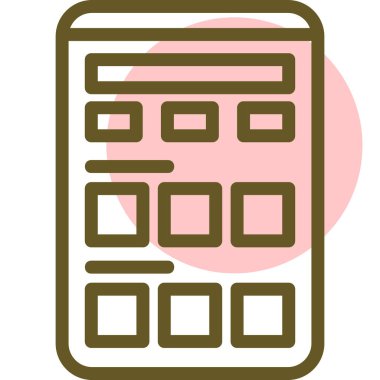 Hesap makinesi. Web simgesi vektör illüstrasyonu