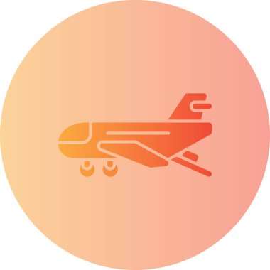 Uçak simgesinin vektör illüstrasyonu