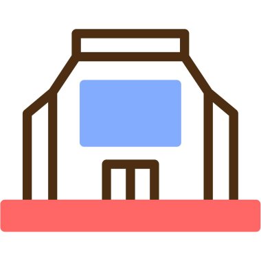 bina simgesi, vektör illüstrasyonu