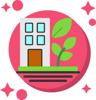 Bir çiçek simgesinin vektör illüstrasyonu