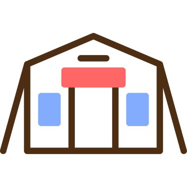 Bina. Web simgesi basit illüstrasyon