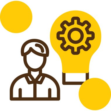 yaratıcı fikir kavramı, simge, vektör, illüstrasyon