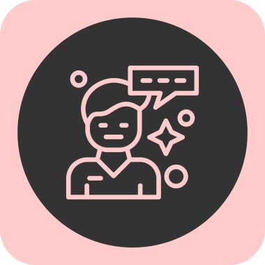 Sohbet simgesi soyut arkaplan grubunda izole edildi