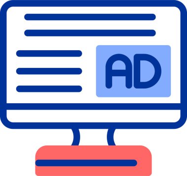 reklam reklam ikonu doldurulmuş ana hatları biçiminde