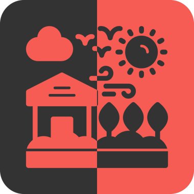 Siyah ve beyaz evi olan bir evin vektör simgesi