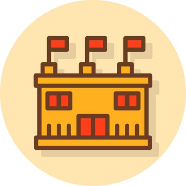 Fabrika fabrikası. Web simgesi basit illüstrasyon