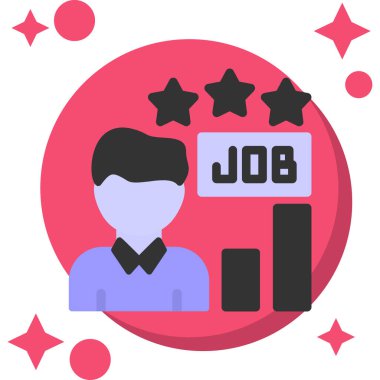 kariyer düz simgesi, vektör illüstrasyonu