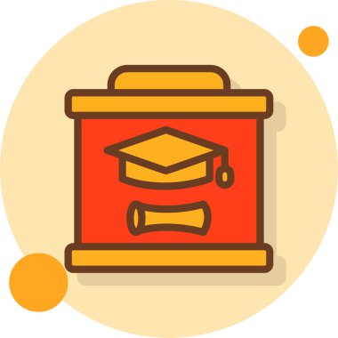 Okul eğitimi ikonu, vektör illüstrasyonu. eğitim ve bilgi