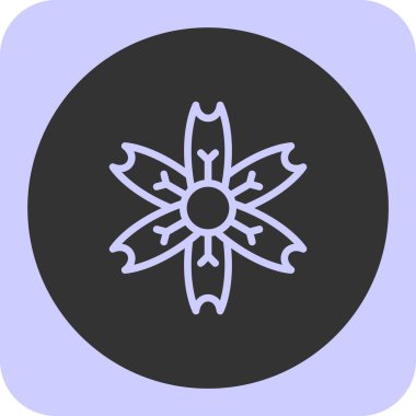 Kar tanesi. Web simgesi basit illüstrasyon