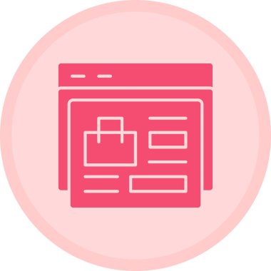 Tarayıcı. Web simgesi basit illüstrasyon