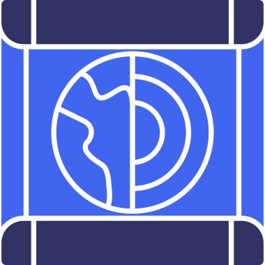 Modern b 'nin vektör illüstrasyonu dünya küresinin ikonundan yoksun