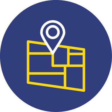 konumu simgesi harita, illüstrasyon vektör