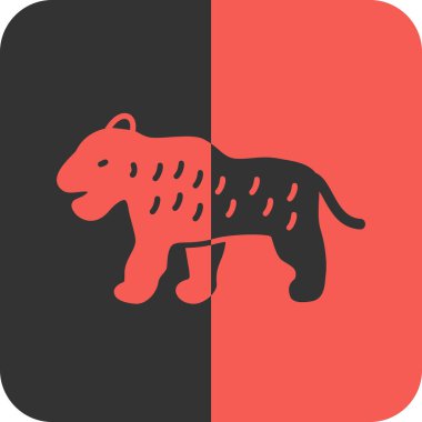 Aslan simgesi. düz tasarım biçim vektör çizimi.