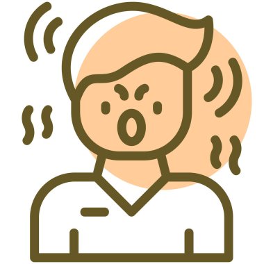 Kulak hastalığı simgesi, illüstrasyon, beyaz arkaplan üzerindeki vektör