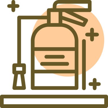 Temizlik servisi simgesi, vektör illüstrasyonu