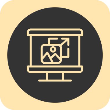 vektör lcd simgesi illüstrasyonu