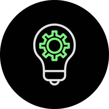 fikir vektör düz simge tasarımı