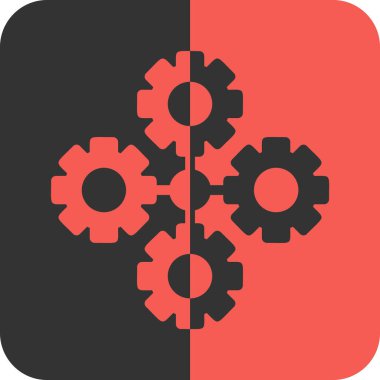 dişli düz vektör simgesi