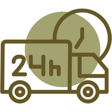 Kamyon ikonu. vektör illüstrasyonu