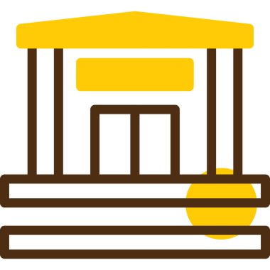 Bina. Web simgesi basit illüstrasyon