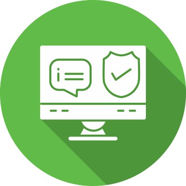 bilgisayar monitör simgesini vektör çizim