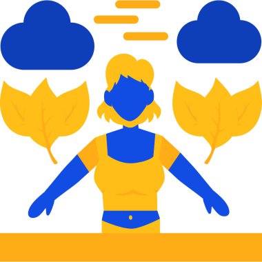 Sonbahar yapraklı kadın