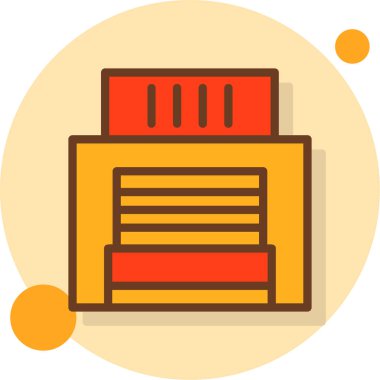 Bir soba simgesinin vektör illüstrasyonu